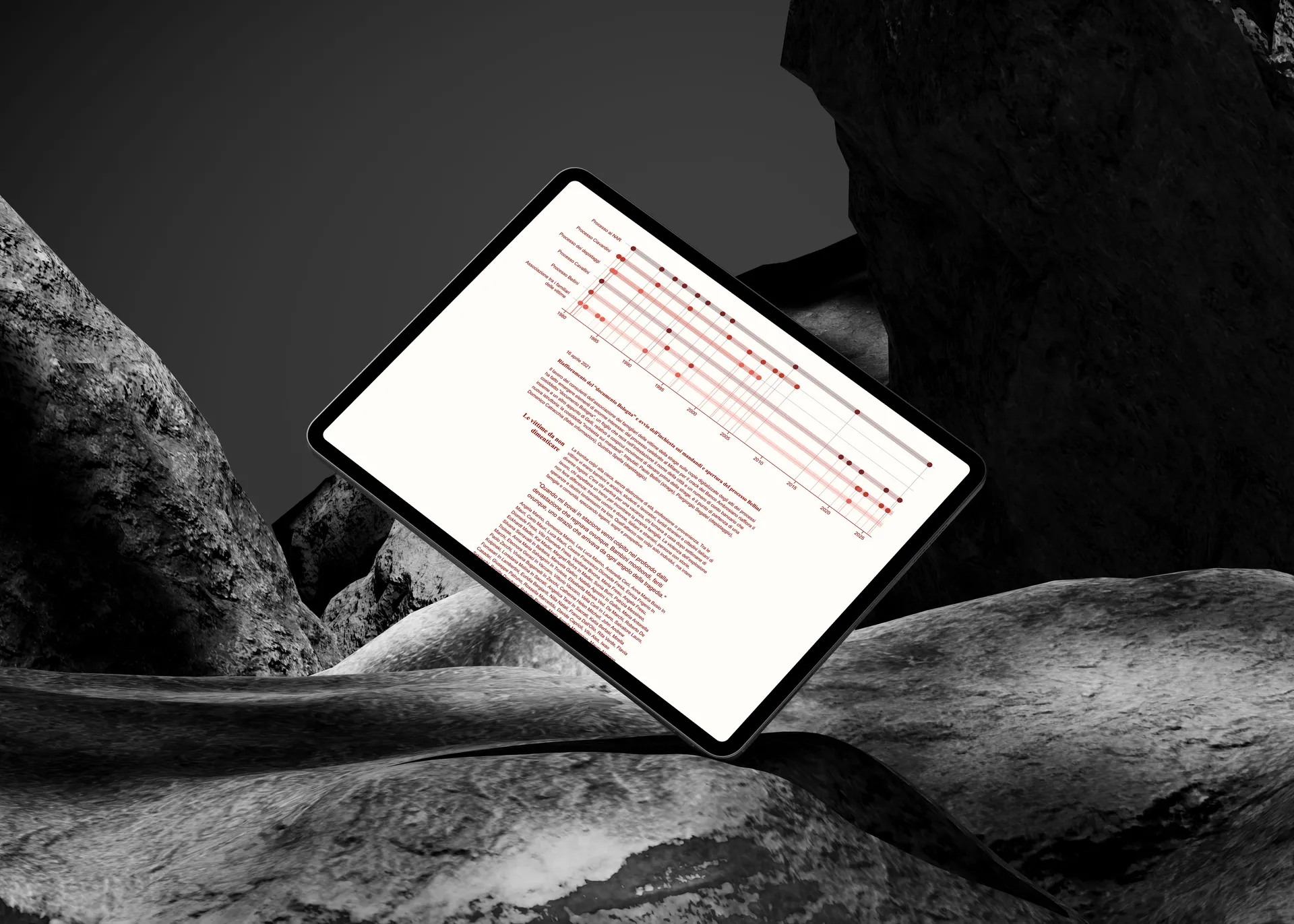 Laptop showing the scrollytelling website