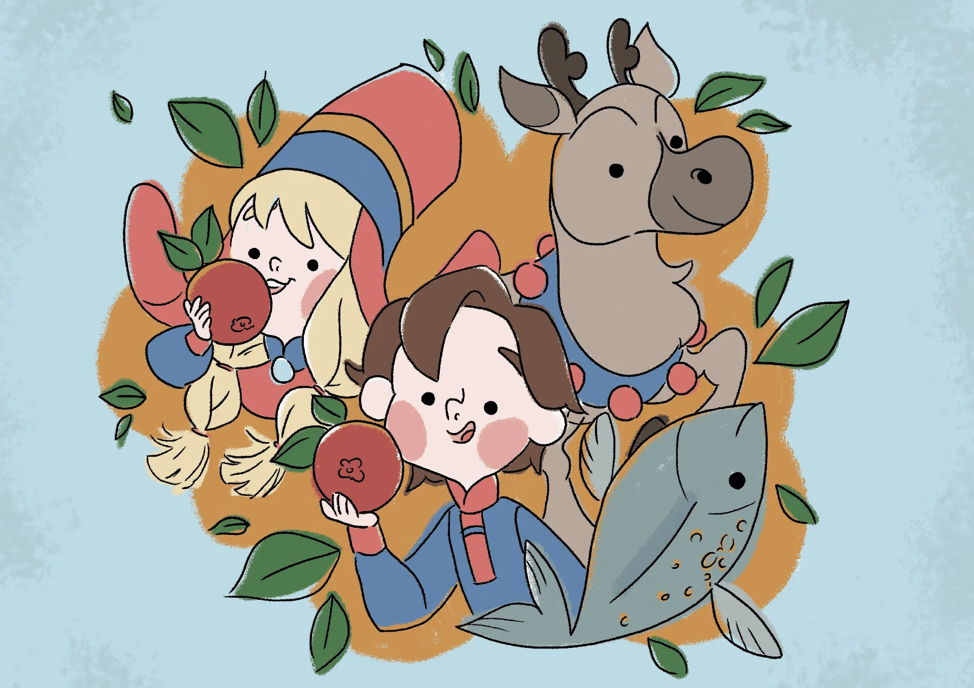 Illustrated panel picture