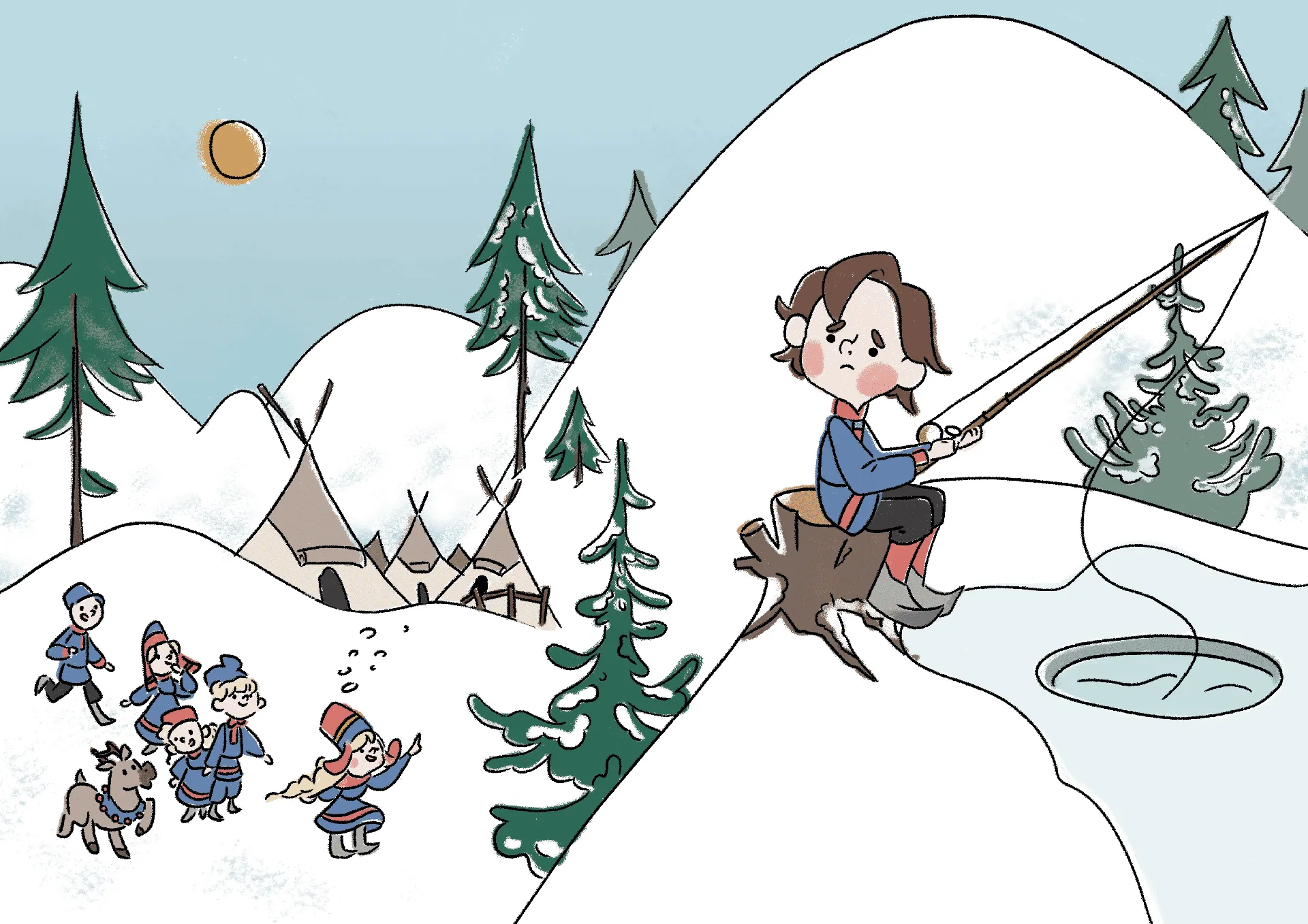 Illustrated panel picture