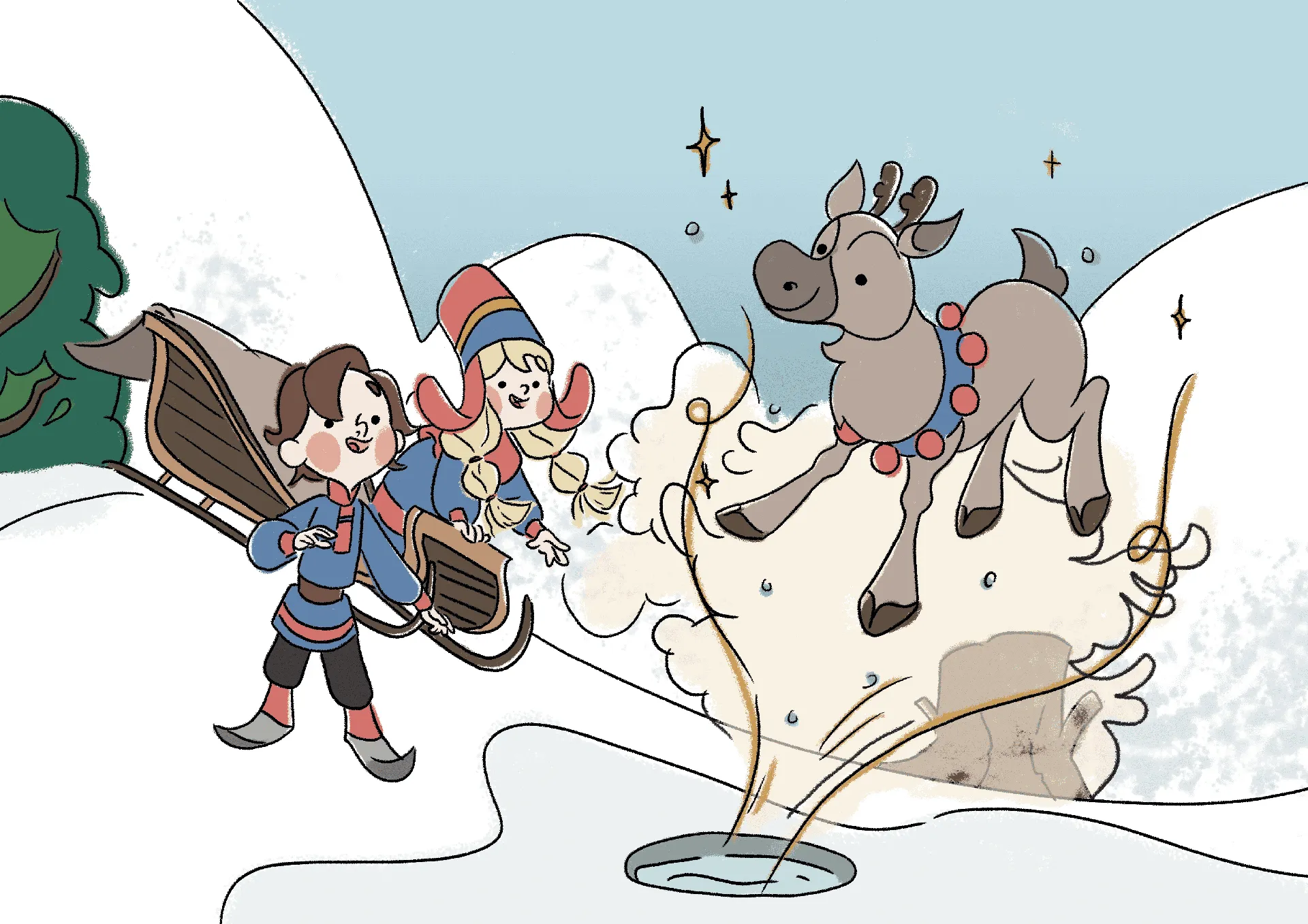 Illustrated panel picture